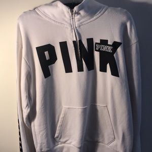 PINK Over Sized Half-Zip Pull Over